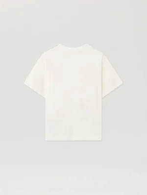 Neck Logo Regular Off White T-Shirt-1