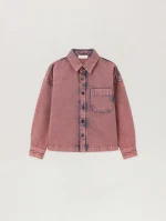 Overdye Denim Crop Shirt