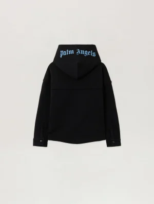 Oversized Logo Black Hoodie-1