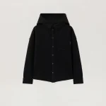 Oversized Logo Black Hoodie