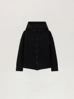 Oversized Logo Black Hoodie