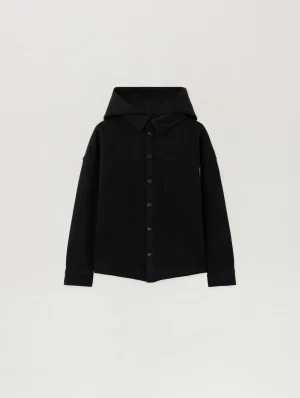 Oversized Logo Black Hoodie