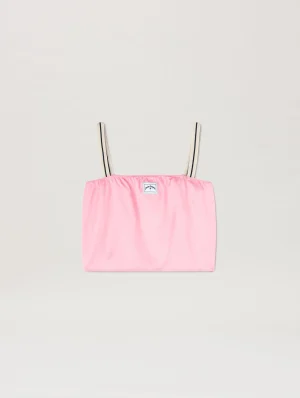 PA Track Satin Rose Pink Top