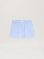Pa Over Rhinestone Mini Dusty Blue Skirt