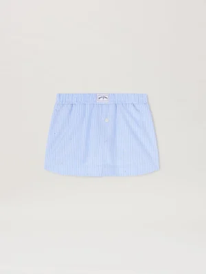Pa Over Rhinestone Mini Dusty Blue Skirt