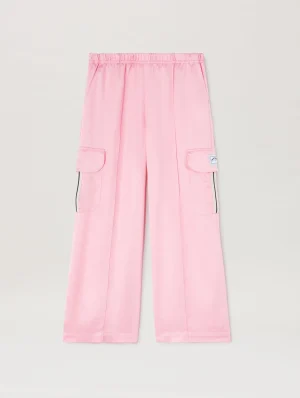 Pa Track Satin Rose Pink Sand Cargo Pant