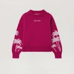 Palms Crop Fuchsia Sweater