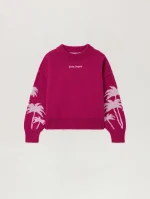 Palms Crop Fuchsia Sweater