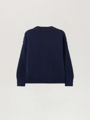 Palms Flag Navy Blue Sweater-2