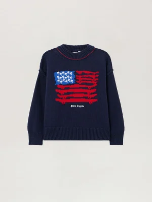Palms Flag Navy Blue Sweater