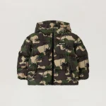 Palms Hoodie Military Camo Puffer Jacket