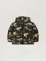 Palms Hoodie Military Camo Puffer Jacket