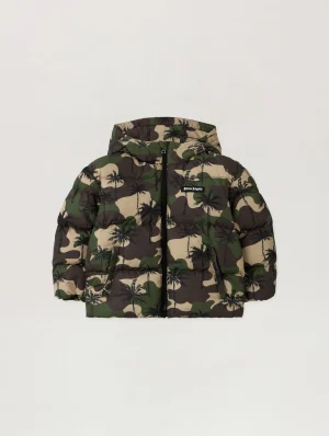 Palms Hoodie Military Camo Puffer Jacket