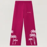 Palms Wide Leg Fuchsia Knit Pant