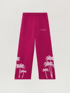 Palms Wide Leg Fuchsia Knit Pant