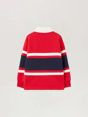 Rugby Polo Red Sweatshirt-1