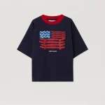 Skate Graphic Crewneck Navy Blue T-Shirt