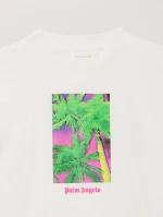 Solarized Palms Off White T-Shirt-2
