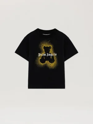 Spray Bear Graphic Black T-Shirt