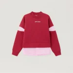 Stripes Hybrid Brick Red Sweatshirt