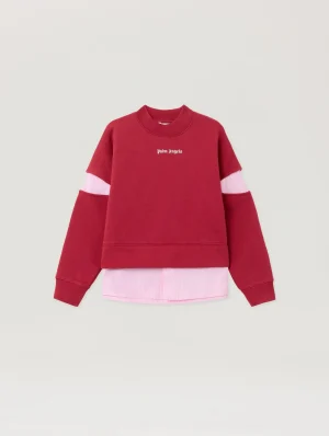 Stripes Hybrid Brick Red Sweatshirt