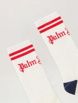 Track Off White Socks-1