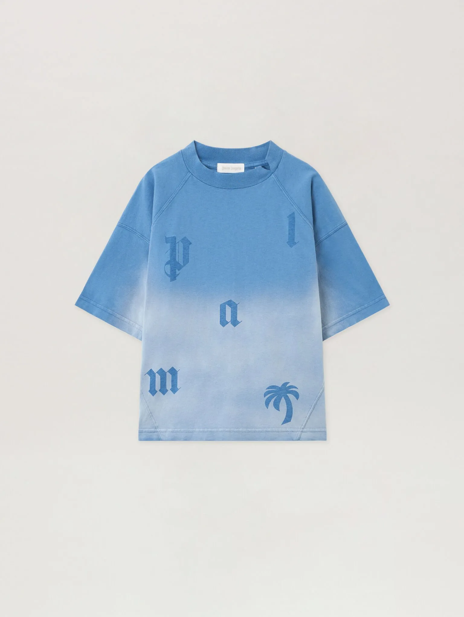 Washed Gradient Letters Light Blue T-Shirt Washed Gradient Letters Light Blue T-Shirt