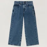 Wide Leg Light Blue Denim Pant