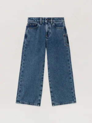 Wide Leg Light Blue Denim Pant