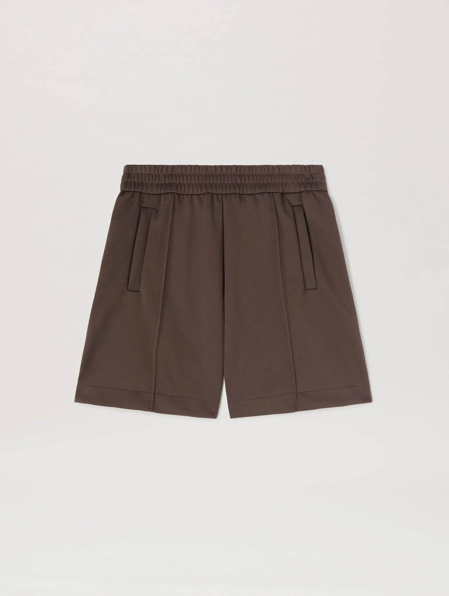 back-curved-logo-brown-track-shorts back-curved-logo-brown-track-shorts