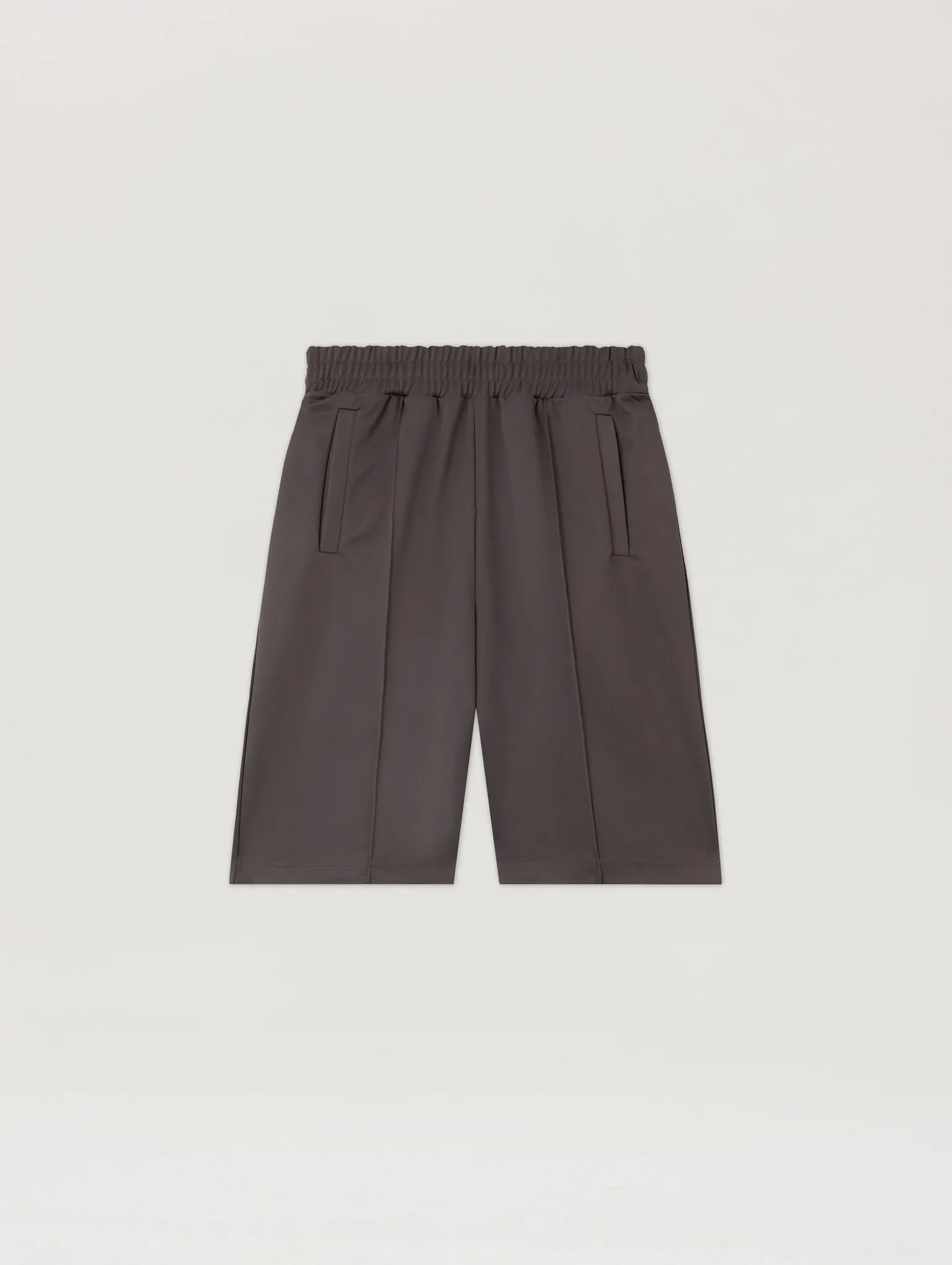 back-curved-logo-dark-grey-track-shorts back-curved-logo-dark-grey-track-shorts