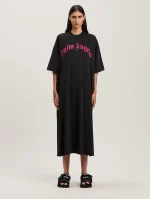 curved-logo-black-fuchsia-maxi-tee-dress-2