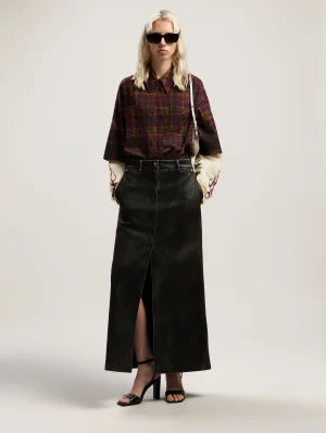 curved-logo-coated-long-skirt-1