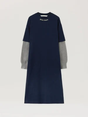 curved-logo-layered-dress