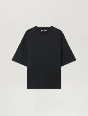 curved-logo-loose-collar-vintage-black-t-shirt