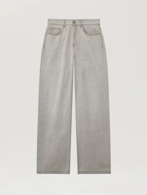 curved-logo-loose-denim-pants