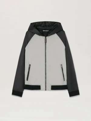 curved-logo-nylon-grey-windbreaker