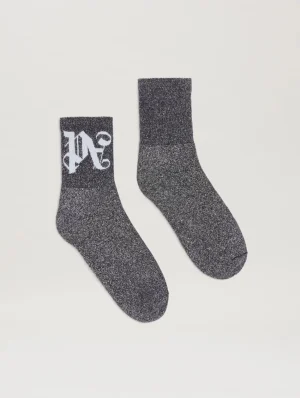 monogram-lurex-short-black-socks