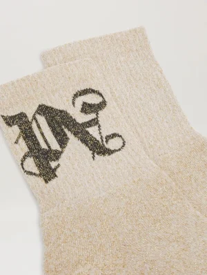 monogram-lurex-short-gold-socks-1