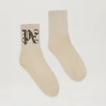 monogram-lurex-short-gold-socks
